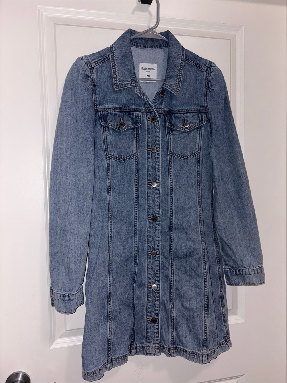 Longline Blue Denim Jacket